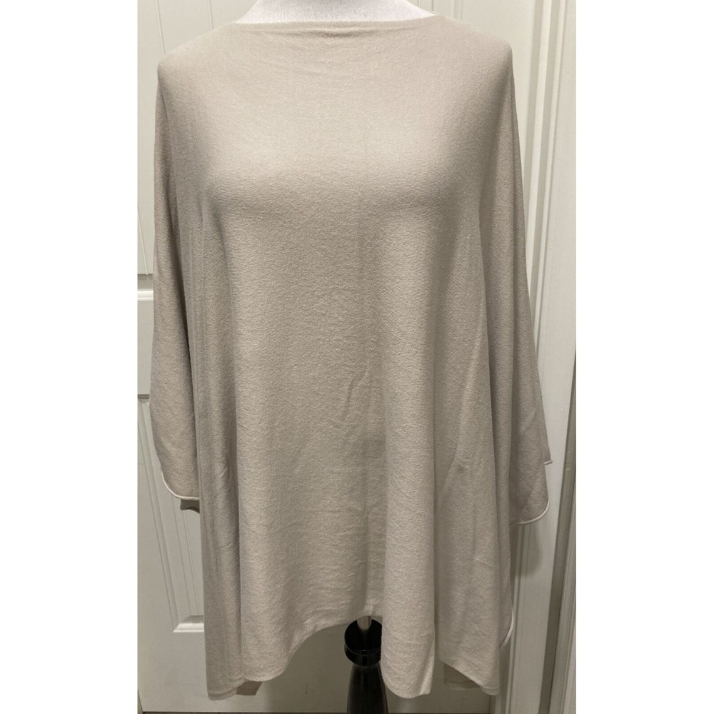 Beautiful Beige Poncho Soft Pull Over One Size Fits Most